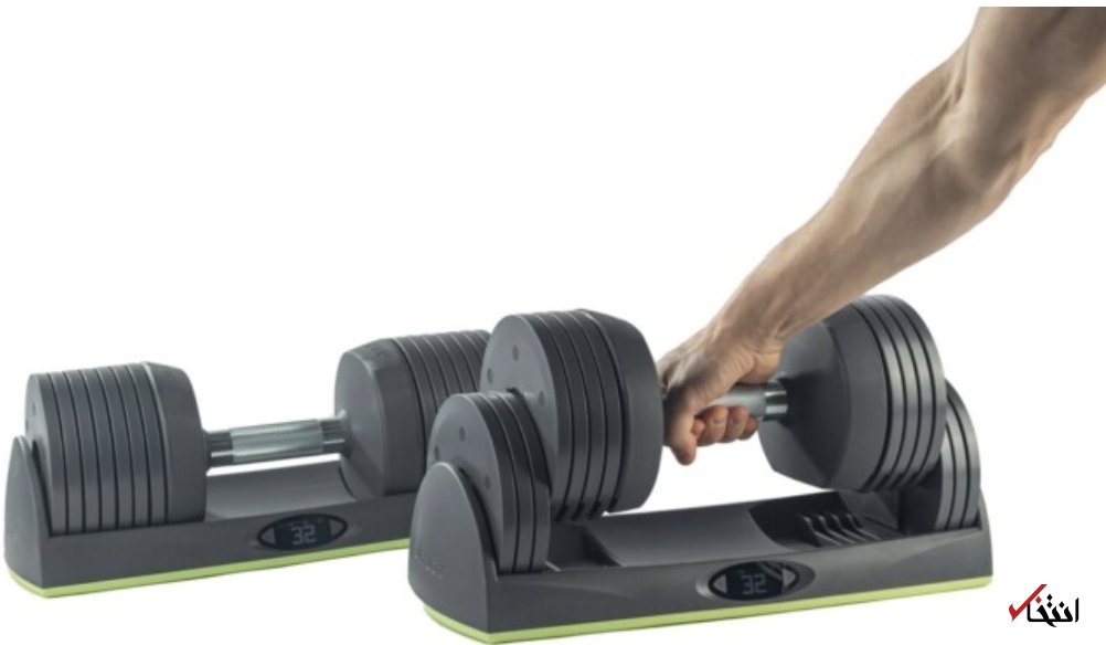 ورزش حرفه&zwnj;ای با دمبل&zwnj;های دیجیتال+تصاویر