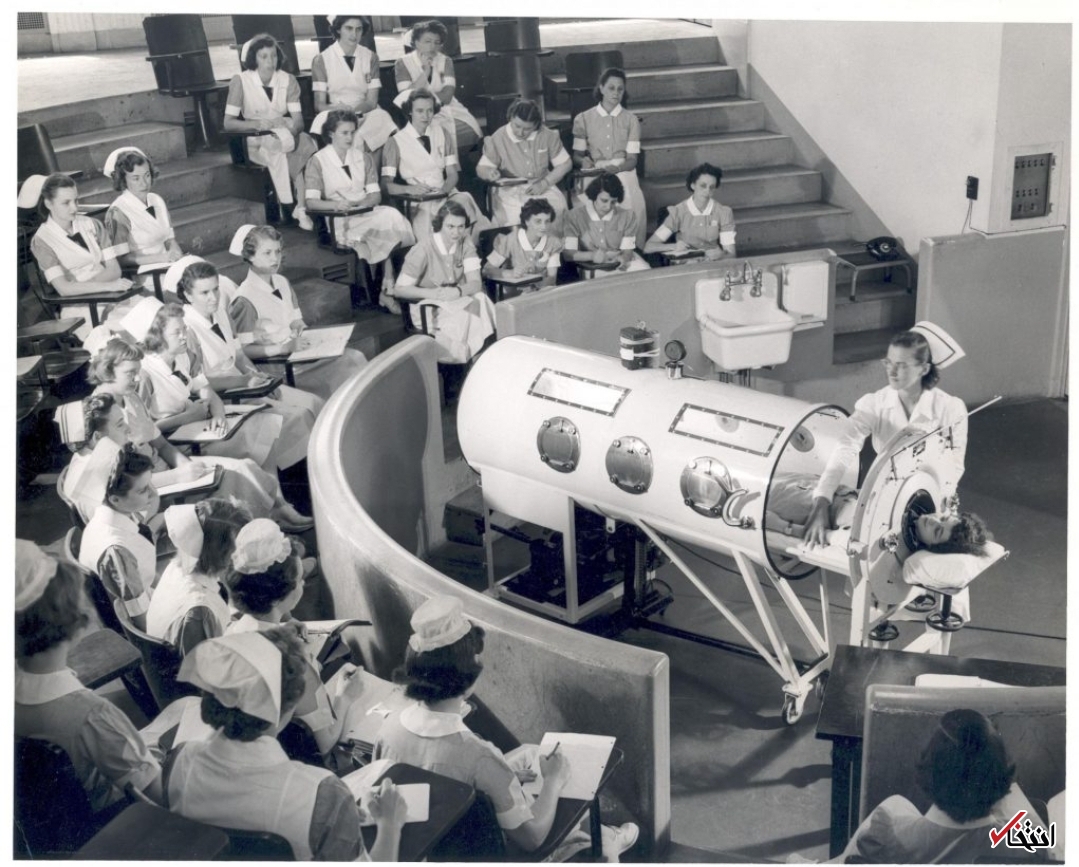 تجربه عجیب ۶۸ سال زندگی با ریه آهنی+تصاویر